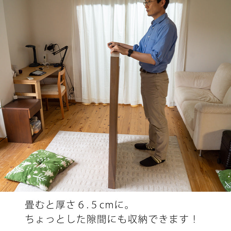 座敷机 座卓 リビングテーブル 幅120cm 135cm 150cm 長方形 タモ突板 カバ桜突板 和室 国産 折れ脚 舟隠し スコーラ