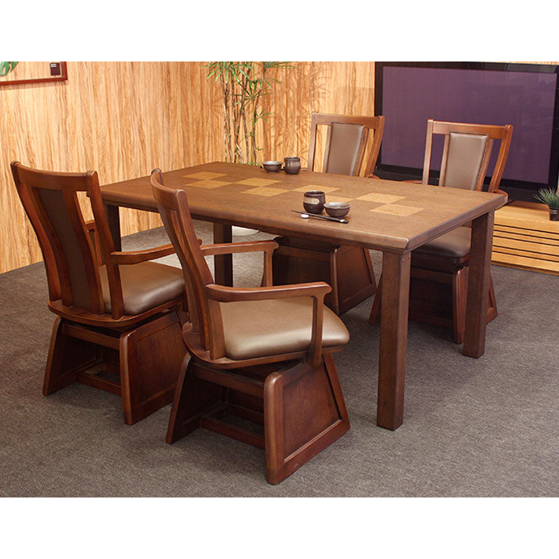 家具調こたつハイタイプリビングこたつ高暖卓タモ材正方形長方形幅90cm150cm市松模様日本製八重KRやえ
