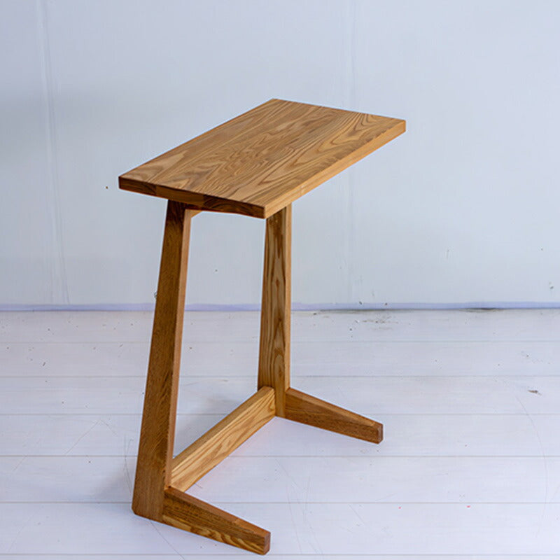 リビング用家具サイドテーブルソファテーブルパソコン机コの字脚シンプルタモ材北欧ナチュラル45cmsidetable