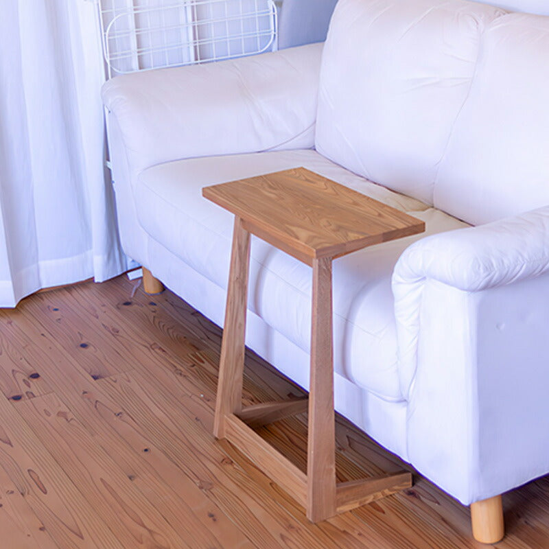 リビング用家具サイドテーブルソファテーブルパソコン机コの字脚シンプルタモ材北欧ナチュラル45cmsidetable