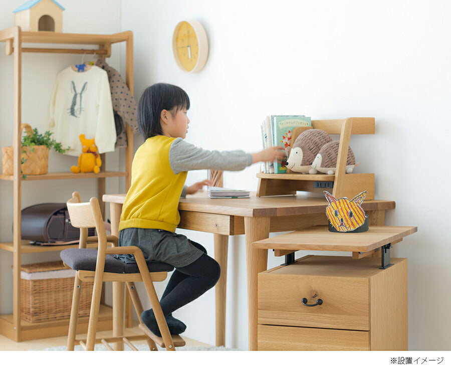 【正規品】飛騨産業森のことばmorinokotobaデスク机学習机国産ホワイトオーク/ナラ引出しコンセント付ワゴンブックスタンドランドセルラックオイル塗装幅110/120cm奥行き60cm高さ71cmSN-311WP/SN-312WP/SN-612/ME581