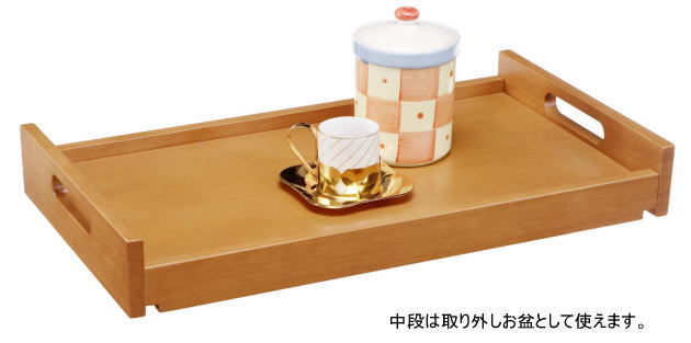 60幅フリーワゴン（WA-23CD・WA-23DO）・中段を取り外してお盆としても使えるフリーワゴン。ナチュラルとダークの2色【送料無料】