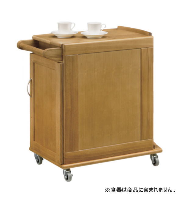 74幅ダイニングワゴン（WA-845）・キャスター、可動棚3枚付ダイニングワゴン【送料無料】
