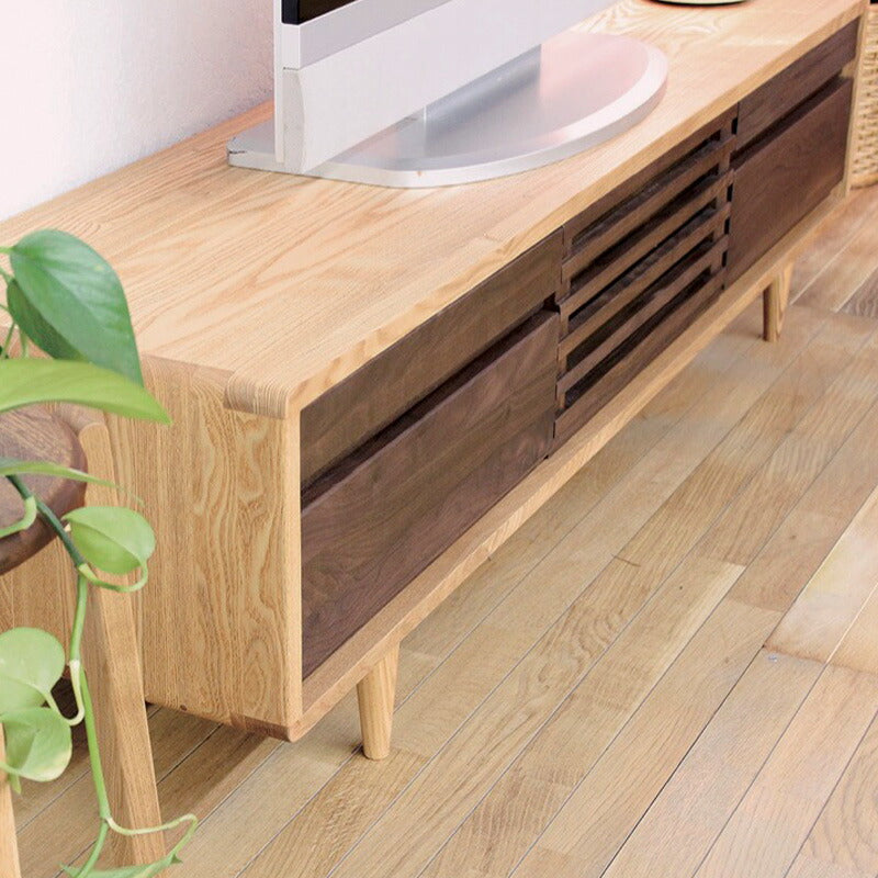 TVボードAVキャビネットテレビ台幅125cm150cm180cm200cmタモウォールナット無垢材久和屋スイート