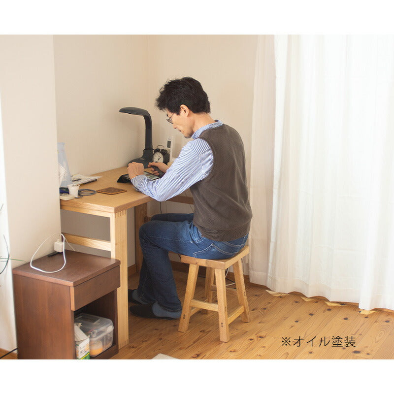 スツール幅32cmコンパクトチェアキッズチェアホゾ組無塗装オイル塗装玄関クルミウォールナット和組Wagumi32stoolワグミ