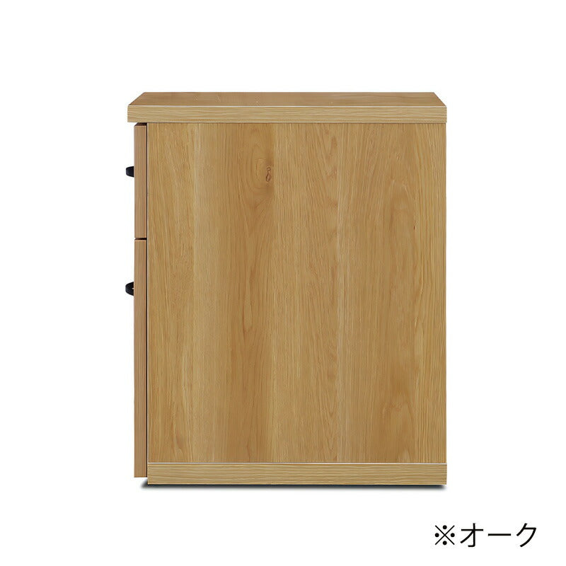 引出しワゴンリビング収納収納家具ワゴンチェスト引出し2段鍵付きA4サイズウォールナットオーク幅35cmナチュラルブラウン日本製PRESTOプレスト