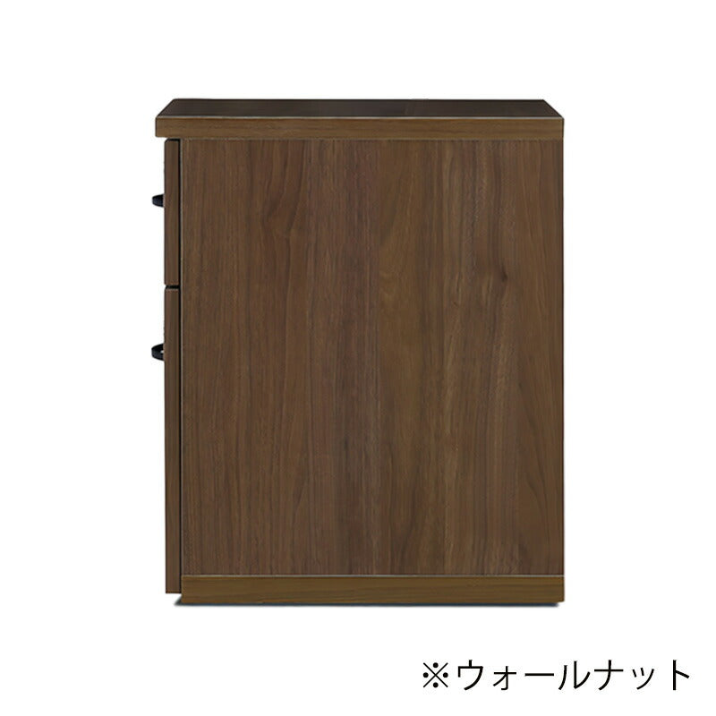 引出しワゴンリビング収納収納家具ワゴンチェスト引出し2段鍵付きA4サイズウォールナットオーク幅35cmナチュラルブラウン日本製PRESTOプレスト