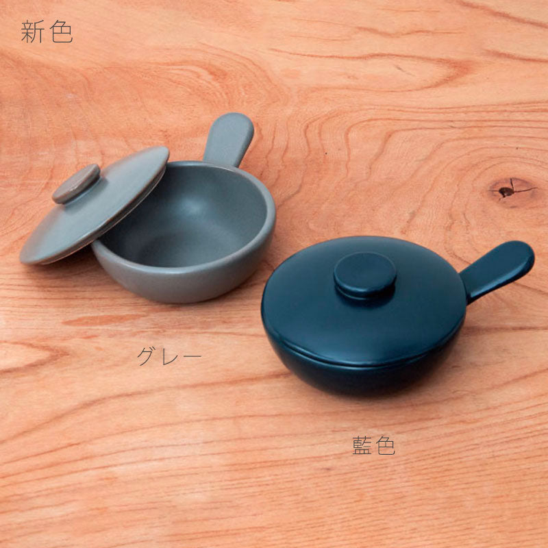 目玉焼き鍋調理器具エッグベーカーフタ付き目玉焼き陶器オーブン直火電子レンジ一人用かわいいグラタンアヒージョかもしか道具店