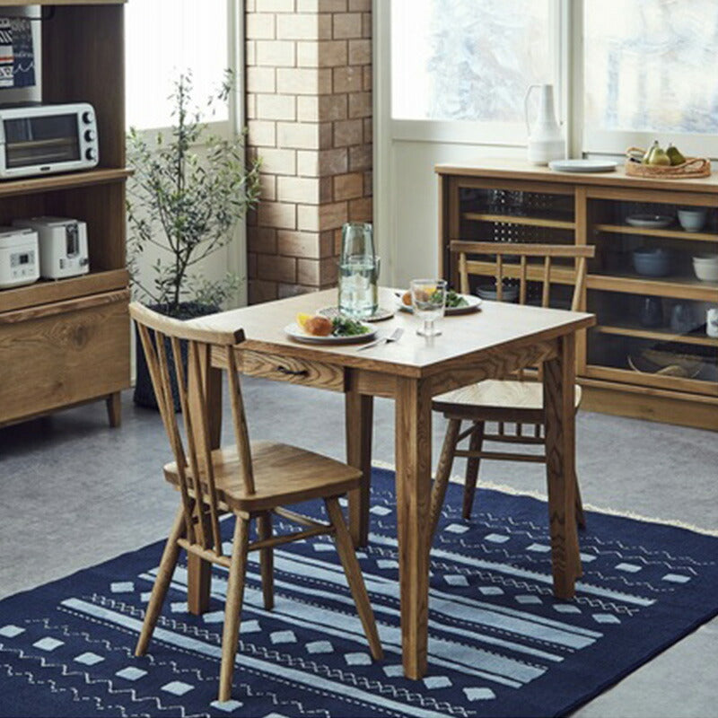 (正規品)ダイニングテーブル食卓テーブル引出し付オーク突板幅75cm135cm160cmfudgeファッジnoraノラ