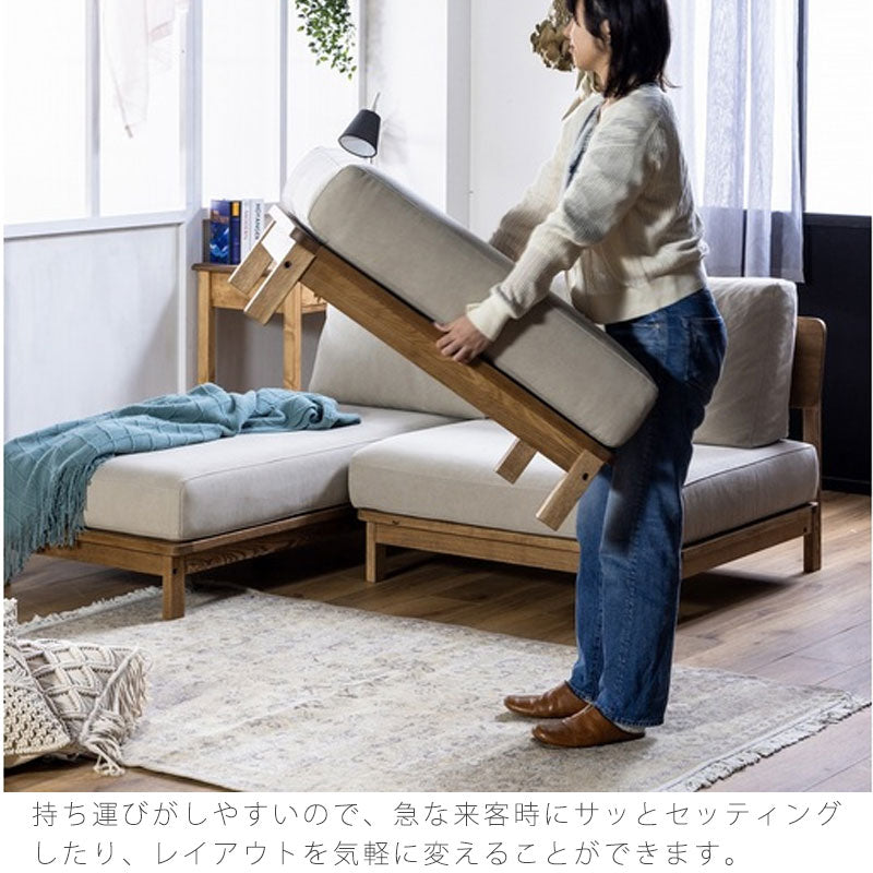 (正規品)オットマンソファスツールスツール足置き1pソファファブリックブラウンアイボリー北欧mannersofaottomanマナーソファオットマンnoraノラ