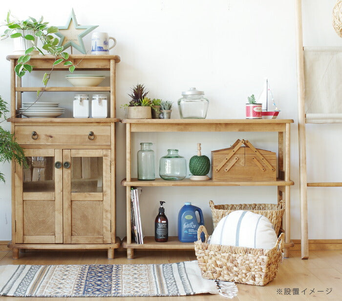 オープンシェルフバーチ無垢材3段と5段の2タイプRosa/andg(アンジー)送料無料