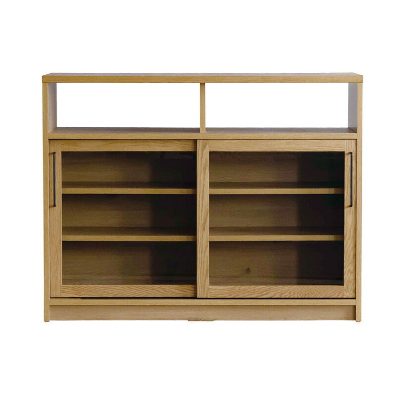 (正規品)ガラスキャビネットキャビネットリビング用家具幅120.5cmオーク材ガラス扉スタイリッシュCOMFORMコンフォームDUSTONダストン