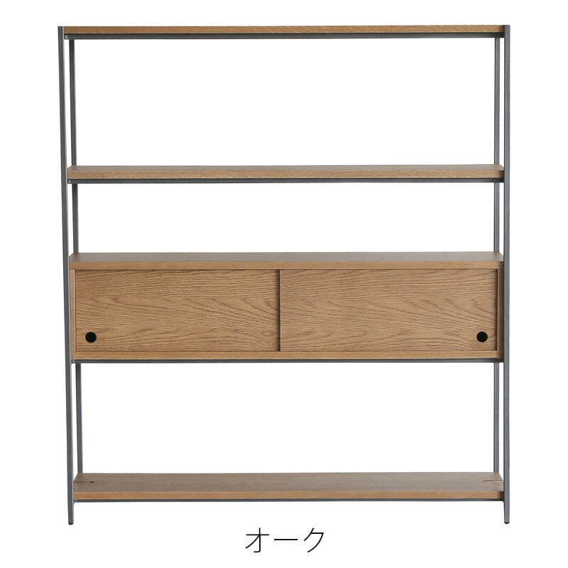 (正規品)シェルフリビング収納飾り棚本棚シンプルスタイリッシュナチュラルブラウン幅120cmオークウォールナットDOCKshelfドックシェルフNICEナイス