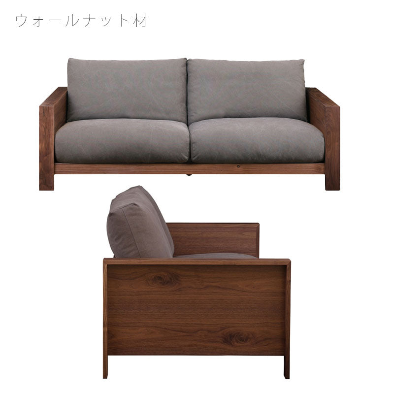 (開梱・設置無料)ソファ3人掛けスクエアオークウォールナット日本製ENGI3PエンギNIPPONAIREニッポネア