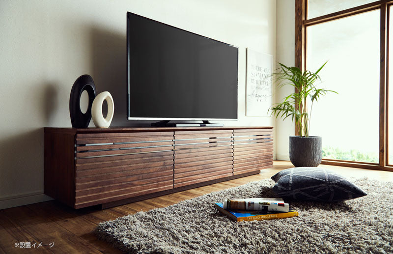 (正規品)(開梱・設置無料)テレビボードTVボードテレビ台AVキャビネットウォールナットオーク無垢材LandランドNIPPONAIREニッポネア日本製