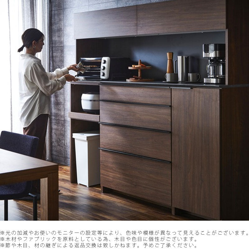 ダイニング用家具ダイニングボード食器棚キッチンボードオープンボードレンジ台キッチン収納幅180cmナチュラルブラウンLUNAWdiningboardルノーダイニングボードNIPPONAIREニッポネア日本製