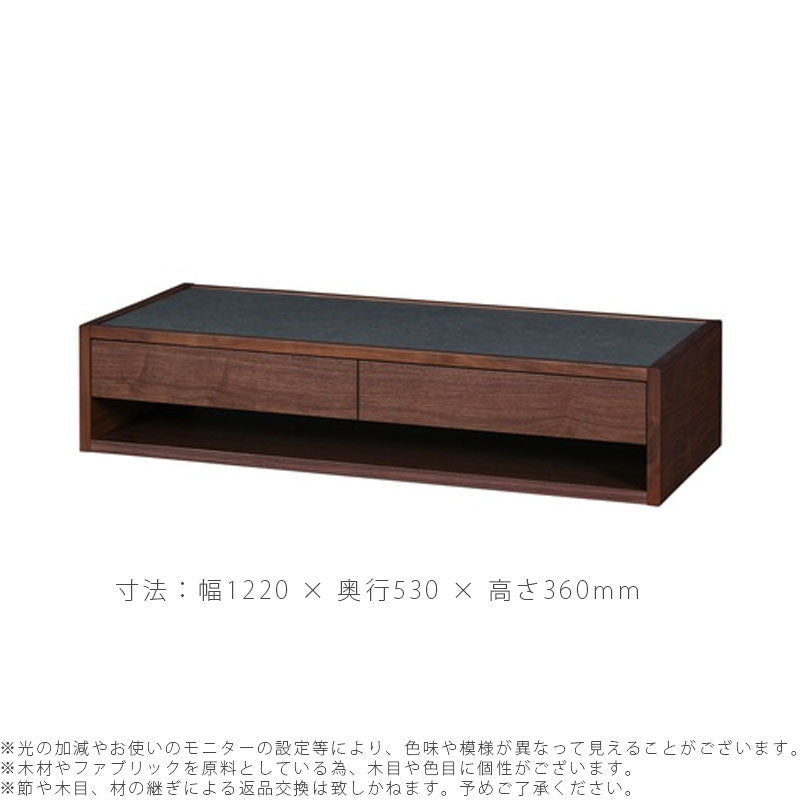 センターテーブルリビング用家具コーヒーテーブル机ちゃぶ台座卓長方形収納家具リビング収納引出し付きブラウンカフェ風おしゃれメラミン122cmTIKAcentertableティカセンターテーブルNIPPONAIREニッポネア日本製