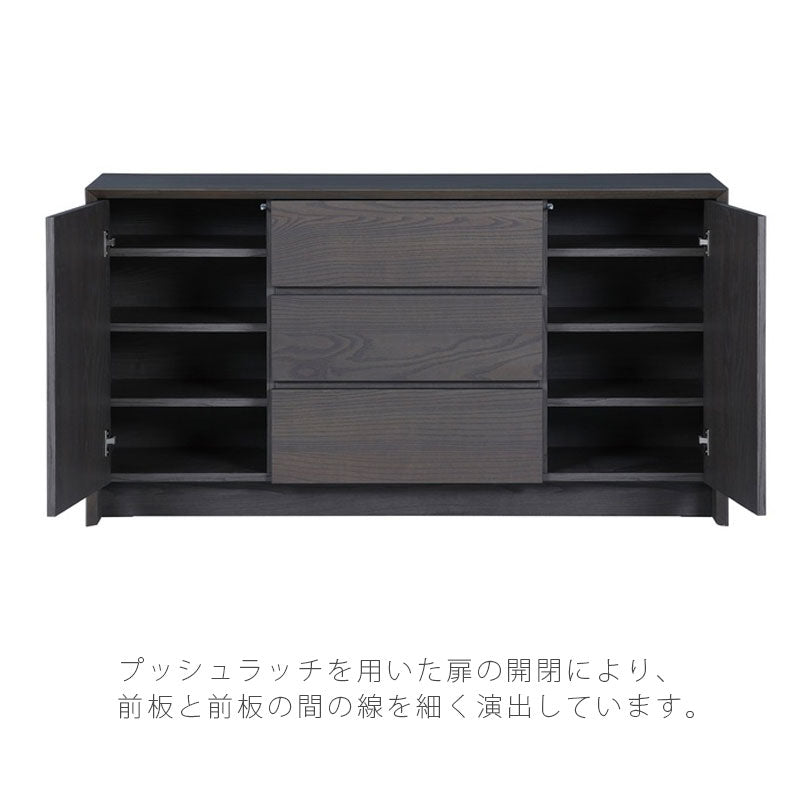 (正規品)(開梱・設置無料)サイドボードキャビネットコレクションボード収納家具リビング収納グレイッシュアッシュZAUSsideboardザウスNIPPONAIREニッポネア日本製