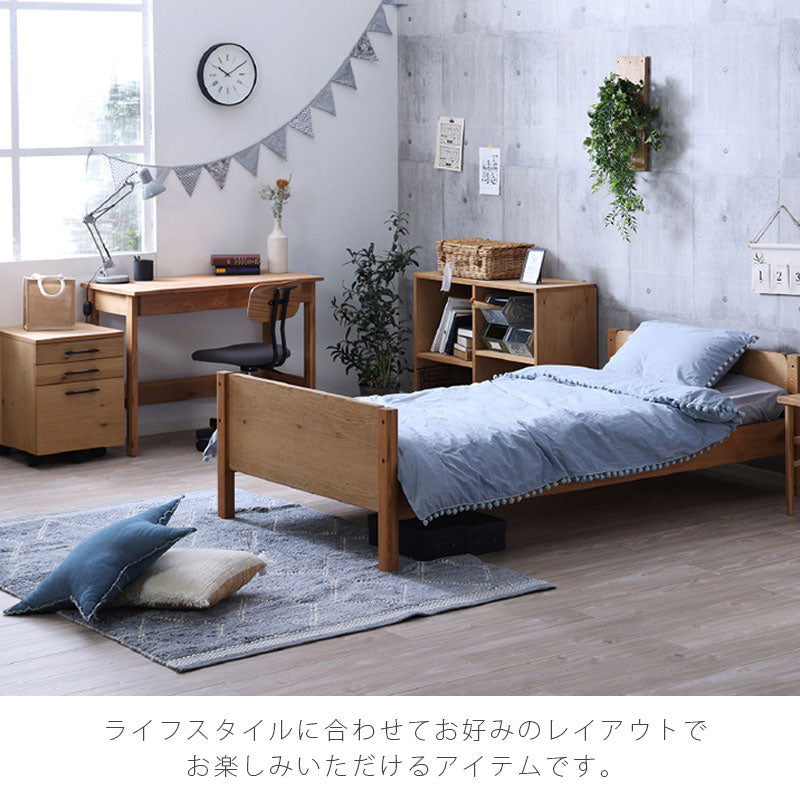 システムベッド4点セットキッズ用家具ベッドデスクワゴンハシゴ付きハンガーラック付きナチュラル北欧かわいいBASEsystembedベースnoraノラ
