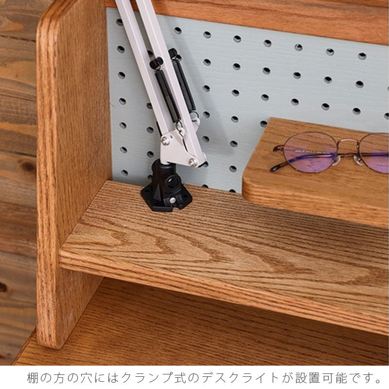 (正規品)デスク上置きブックスタンド本棚勉強机パソコン机有孔ボードナチュラルグレーデスク幅60cm/幅100cmBLAMEbookstandブレームnoraノラ