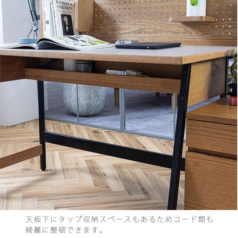 (正規品)ワークデスクセットバックパネル付きパソコン机デスク有孔ボードナチュラルグレージュ幅120cmアイアン脚BLAMEブレームworkdesksetnoraノラ