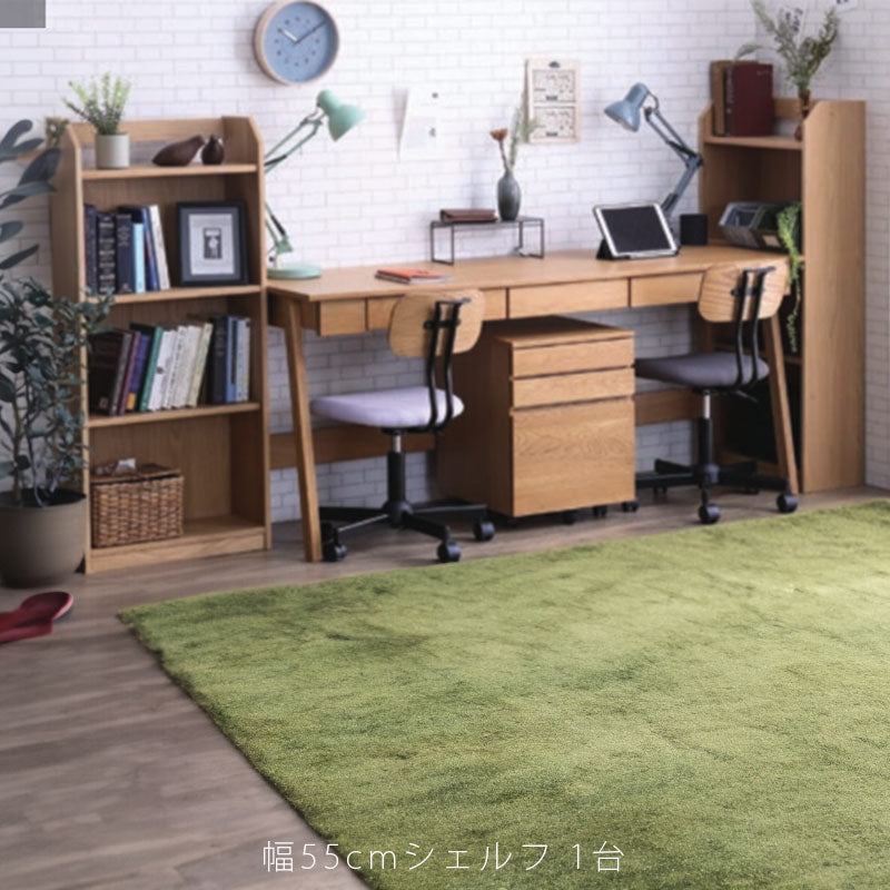(正規品)シェルフリビング収納キッズ用家具本棚3段収納幅55cmウレタン塗装ナチュラルブラウン北欧シンプルHATCHshelfハッチnoraノラ