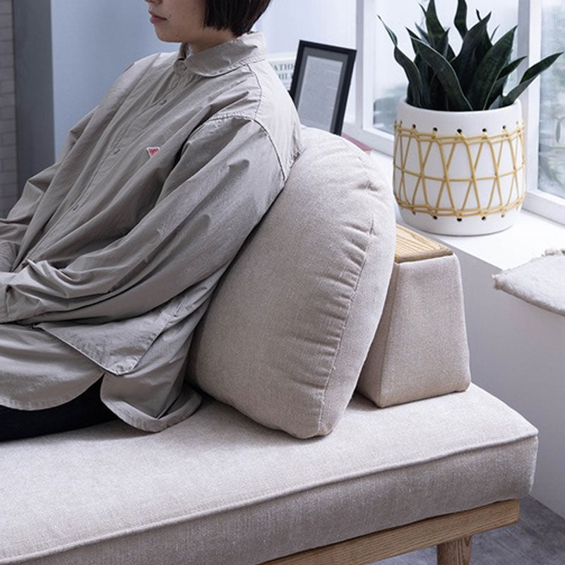 (正規品)バックレスト単体背クッション肘置きS/M床置きカバーリング模様替え北欧ファブリックカスタードオリーブビターMOKEbackrestモークnoraノラ