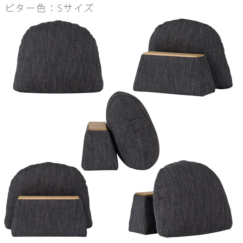 (正規品)バックレスト単体背クッション肘置きS/M床置きカバーリング模様替え北欧ファブリックカスタードオリーブビターMOKEbackrestモークnoraノラ