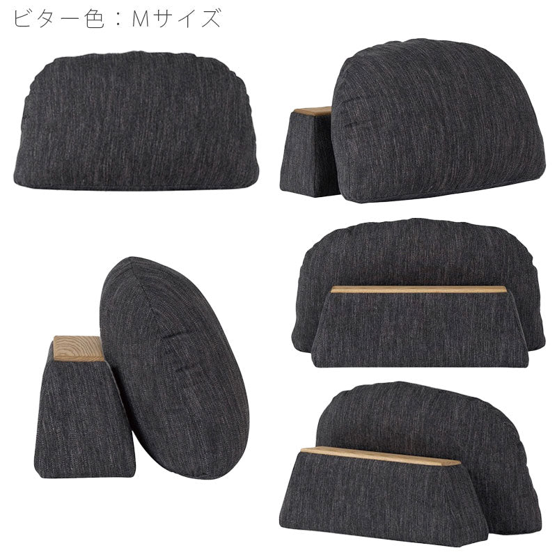 (正規品)バックレスト単体背クッション肘置きS/M床置きカバーリング模様替え北欧ファブリックカスタードオリーブビターMOKEbackrestモークnoraノラ
