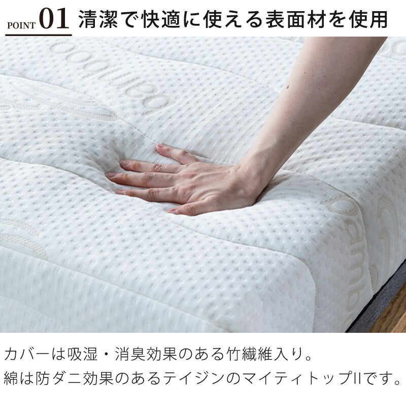(正規品)マットレスシングルセミダブルダブルノンコイルウレタン高反発体圧分散通気性圧縮梱包厚さ18cm/22cmNORARIノラリnoraノラ
