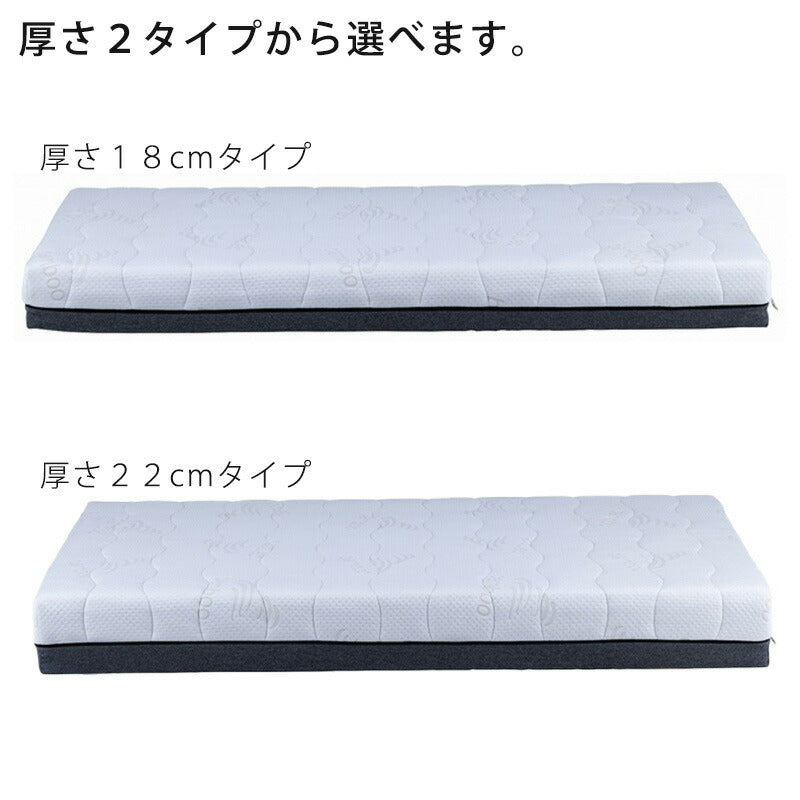(正規品)マットレスシングルセミダブルダブルノンコイルウレタン高反発体圧分散通気性圧縮梱包厚さ18cm/22cmNORARIノラリnoraノラ