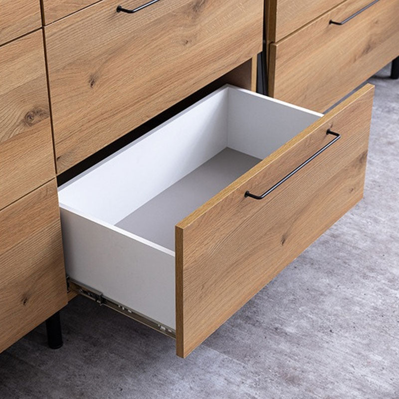 (正規品)カウンターボードリビング用家具キッチン用家具収納棚キャビネット124cm144cmオークアイアン脚強化紙Ritterリッターnoraノラ