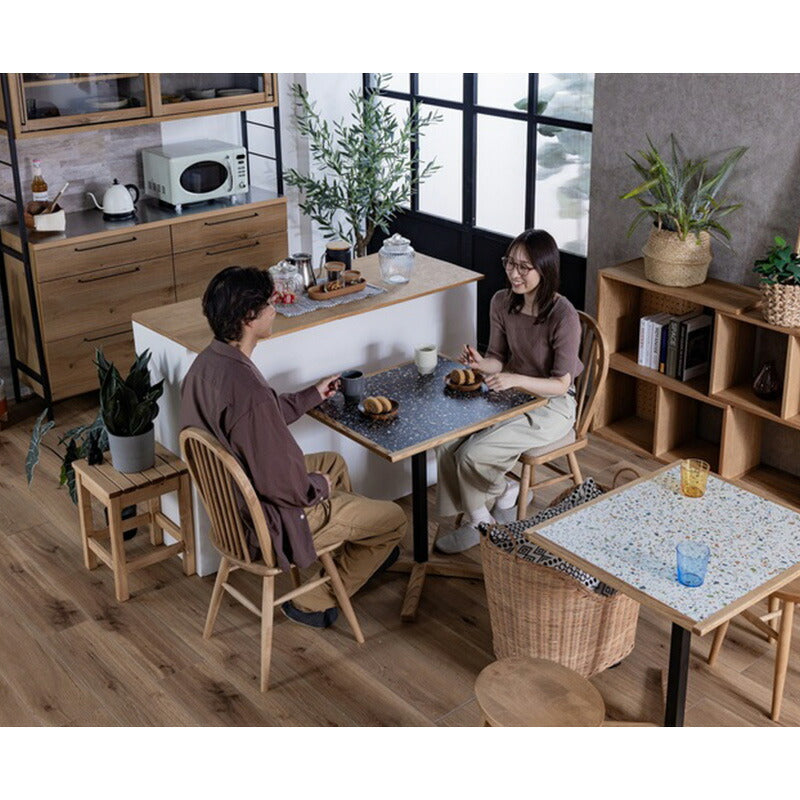 カフェテーブル丸テーブル角テーブルテーブル丸型角型無垢アイアン脚幅60cm/65cmメラミンおしゃれTOFFYトフィーterrazzoテラゾーnoraノラ