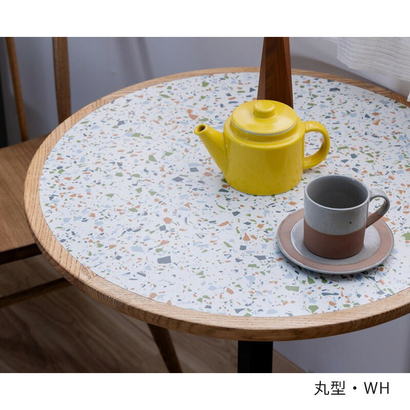 カフェテーブル丸テーブル角テーブルテーブル丸型角型無垢アイアン脚幅60cm/65cmメラミンおしゃれTOFFYトフィーterrazzoテラゾーnoraノラ