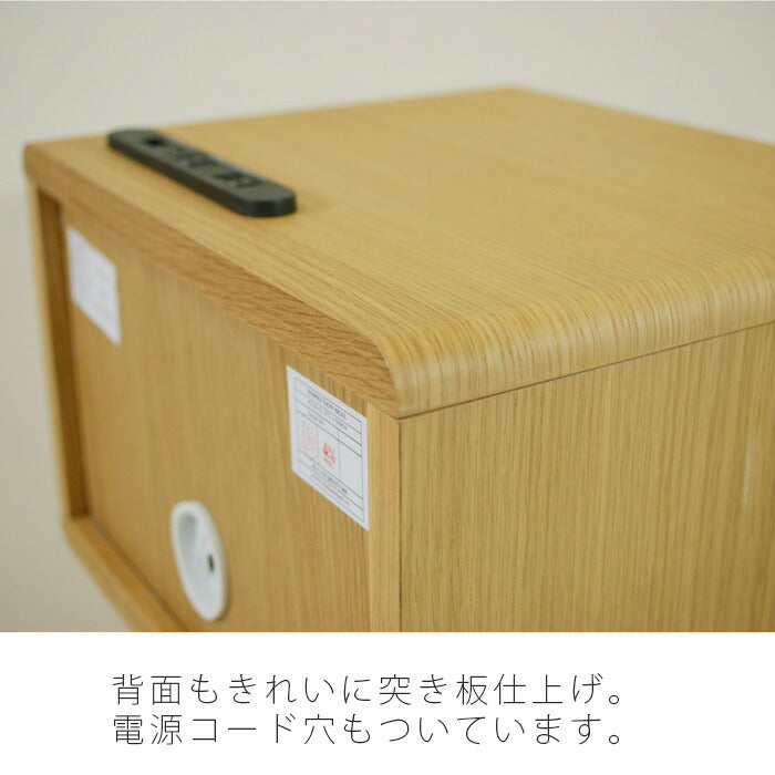 (在庫限り)ナイトテーブルベッドサイドテーブル完成品幅36cmUSB充電機能コンセント付きウォールナット材ブラウン