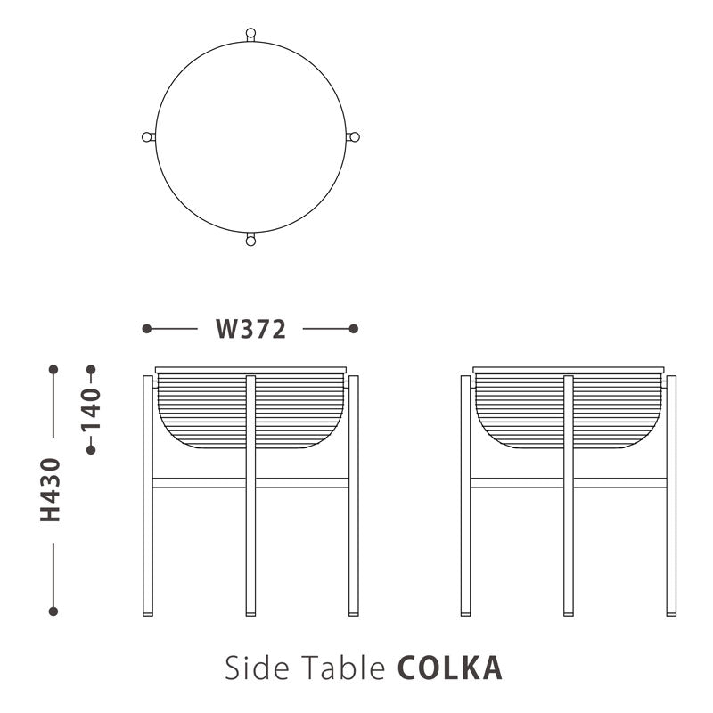 サイドテーブルソファテーブルバスケット収納カゴ収納オークラタンスチールCOLKAコルカNWLHノーウェアライクホーム