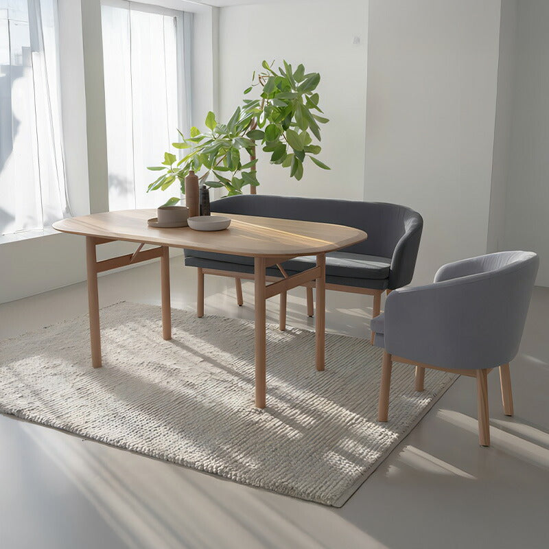 (正規品)ダイニングテーブルテーブル食卓丸脚北欧シンプル楕円形幅150cmオーク無垢ERNIEアーニーdiningtableNOWHERELIKEHOMEノーウェアライクホーム