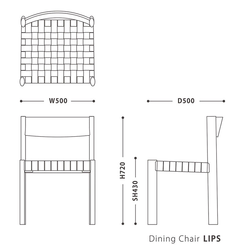 (正規品)ダイニングチェアチェア椅子おしゃれオークコットンベルト北欧LIPSリプスdiningchairNWLHノーウェアライクホーム