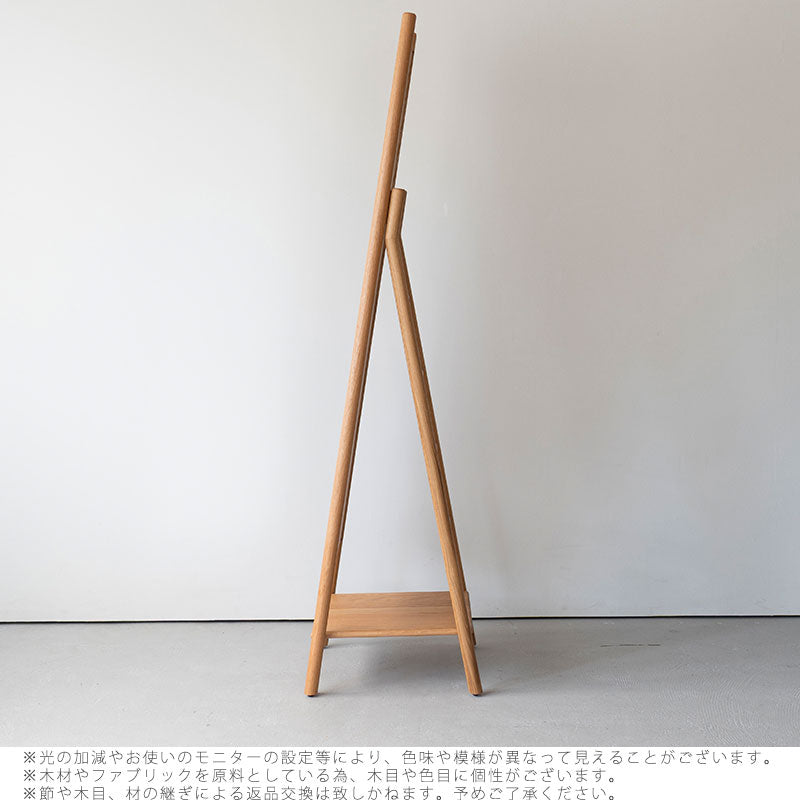 (正規品)鏡ミラースタンドミラー姿見全身鏡自立式収納スペースハンガーラダーリビング玄関寝室オークSCALAスカラスカーラNWLHノーウェアライクホーム