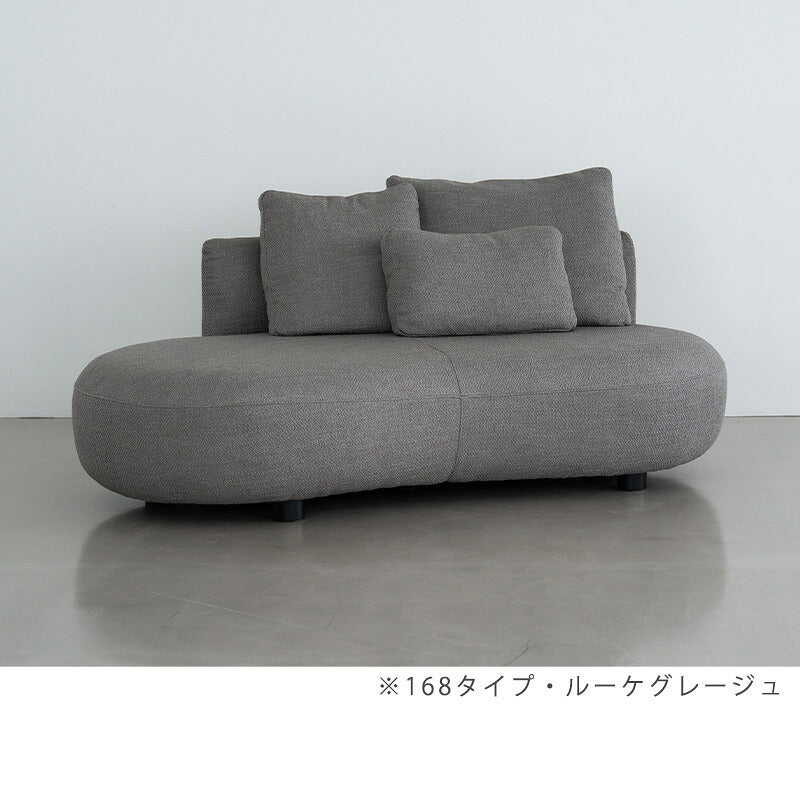 (正規品)ソファ 3P アシンメトリー 肘無し 左背 ホワイト グレージュ クッション付 ファブリック 北欧 muffy マフィー sofa NOWHERE LIKE HOME ノーウェアライクホーム