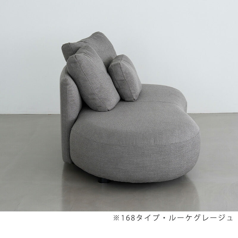 (正規品)ソファ 3P アシンメトリー 肘無し 左背 ホワイト グレージュ クッション付 ファブリック 北欧 muffy マフィー sofa NOWHERE LIKE HOME ノーウェアライクホーム