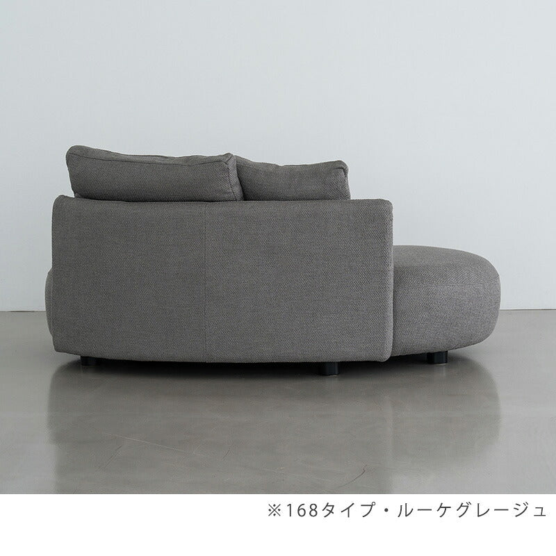 (正規品)ソファ 3P アシンメトリー 肘無し 左背 ホワイト グレージュ クッション付 ファブリック 北欧 muffy マフィー sofa NOWHERE LIKE HOME ノーウェアライクホーム