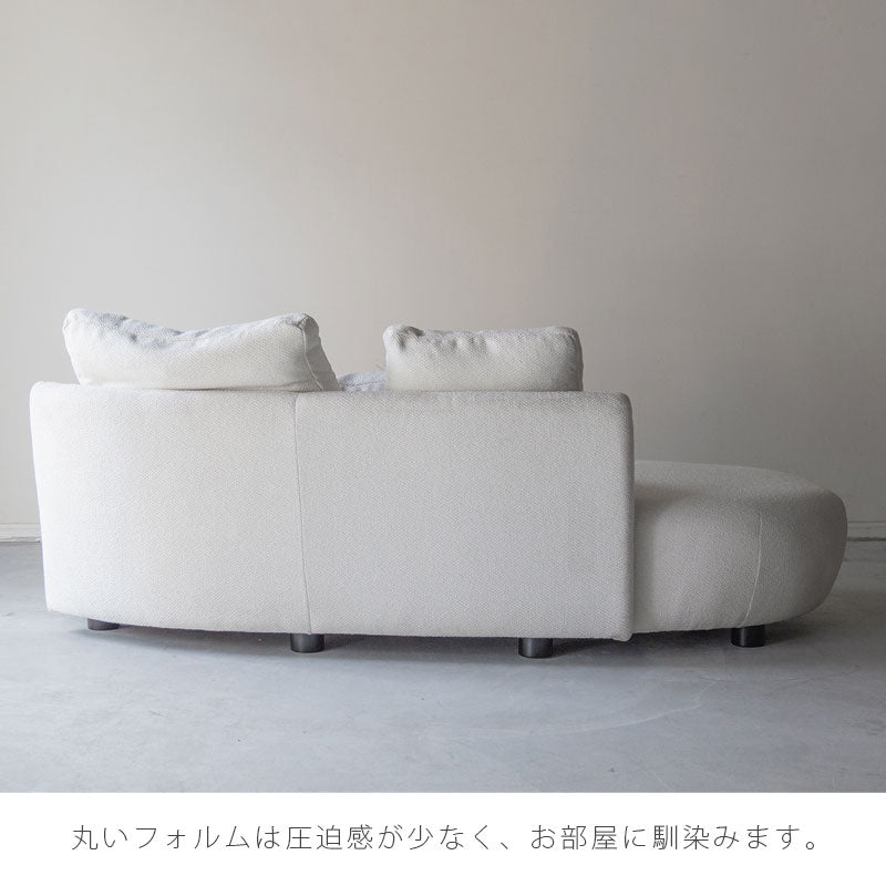 ソファ3Pアシンメトリー肘無し左背ホワイトグレージュクッション付ファブリック北欧muffyマフィーsofaNOWHERELIKEHOMEノーウェアライクホーム