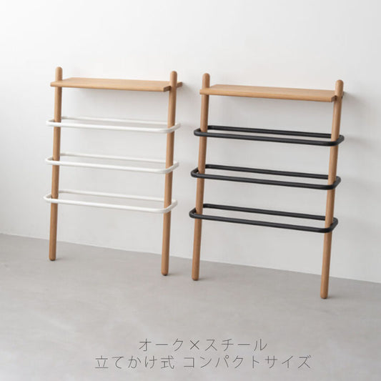 シューズラックシューラック靴収納靴入れスリッパたてラック玄関収納立て掛けリビング玄関寝室オークSUKスークNWLHノーウェアライクホーム