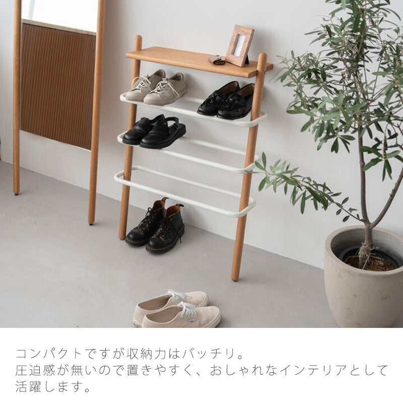 シューズラックシューラック靴収納靴入れスリッパたてラック玄関収納立て掛けリビング玄関寝室オークSUKスークNWLHノーウェアライクホーム
