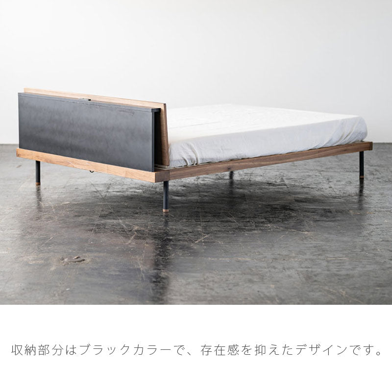 ベッドフレームスノコベッドオーク無垢材ウォールナット無垢材シングルセミダブルダブルUNIKSHELFユニックシェルフNWLHノーウェアライクホーム