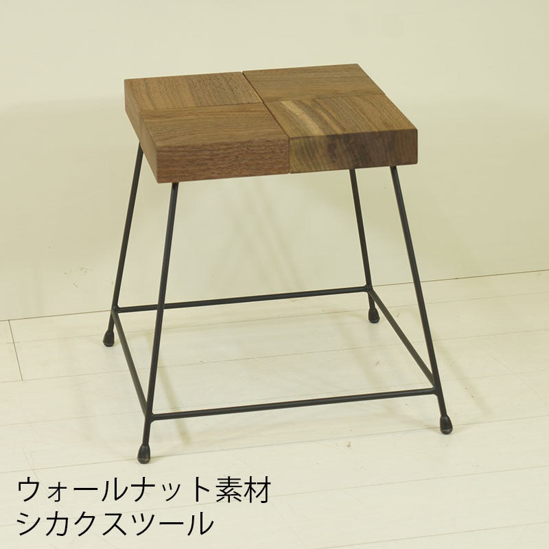 スツールフラワースタンド花台四角形ウォールナット無垢材オイル塗装Shikakustoolシカクスツール
