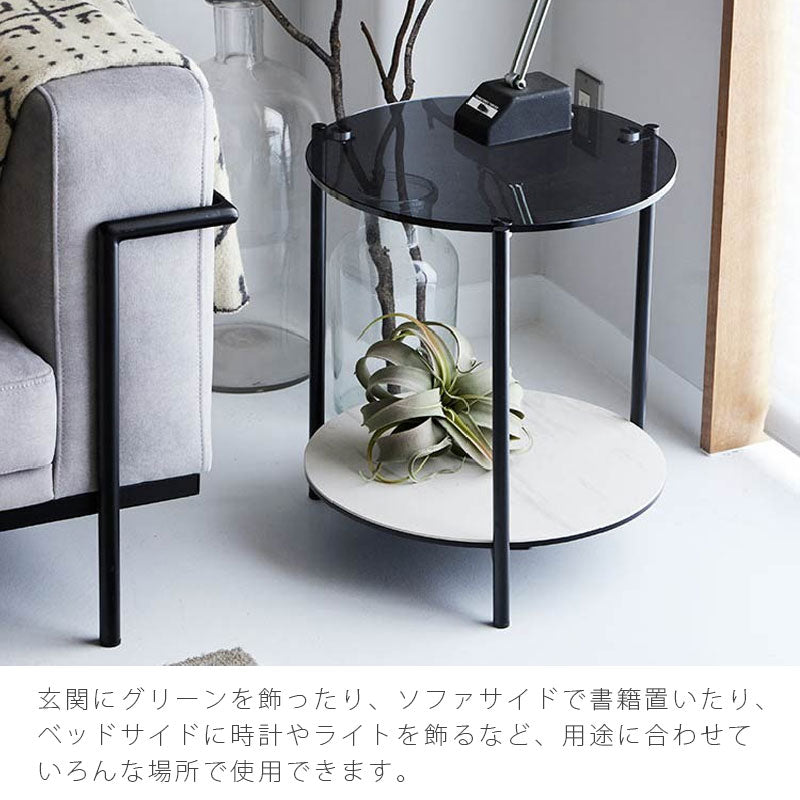 コーヒーテーブルサイドテーブルネストテーブルガラスモダン47cm/ホワイト77cm/ブラックKATEケイトコーヒーテーブルyuu