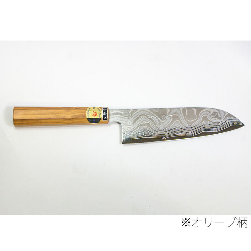 堡刃物「堡箱八【名入れ可】175mm 8層ステンレスダマスカス三徳包丁AUS10鬥堡打刃物