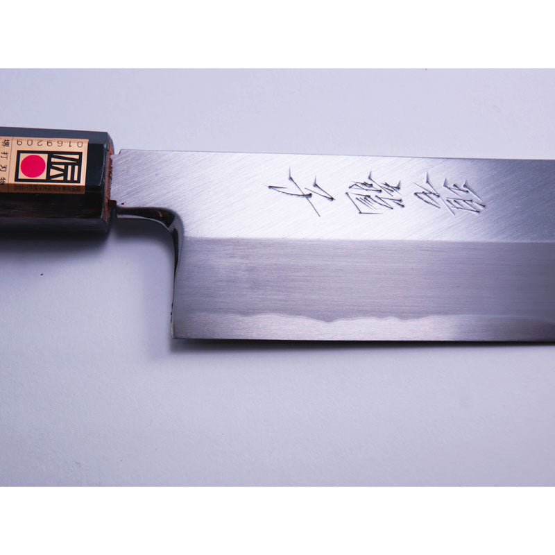 堺兼近作薄刃包丁青銅7寸刃渡り19.7cm